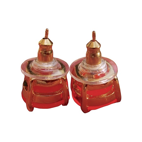 KATE SPADE • Pink Coral Gumdrop Stud Earrings - Picture 4 of 7